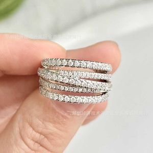 Zirkoon ring sieraden Ringen luxe 925 sieraden Sterling ontwerpers luxe Zilver Multi Layered