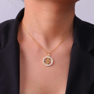 Zirkoon heksen roestvrijstalen ketting voor vrouwen Keltische knoop hanger hekserij amulet sieraden Valentine S -daggeschenken