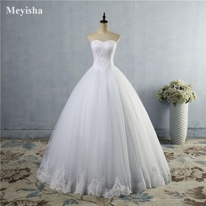 ZJ9014 belle robe de mariée en dentelle blanche ivoire pour femmes filles 2021 robe de bal de mariée taille 2-28W