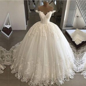 ZJ9159 Vintage 2021 robes pour robes de mariée robe de bal dentelle appliques robe de mariée grande taille 312a
