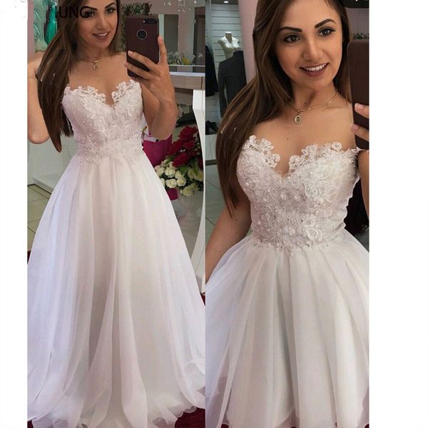 ZJ9333 Vestido de novia de encaje corto 2 en 1 con falda desmontable Vestido de novia Vestidos de novia de dos piezas con perlas