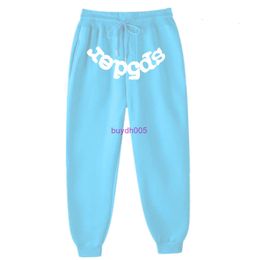 Zjbw 2023 Pantalones para hombres y mujeres Pantalones de chándal Moda Spider Web Sp5der 55555 Conjuntos de edredones Cantante de hip hop Letra impresa Pareja Suéter Sudadera