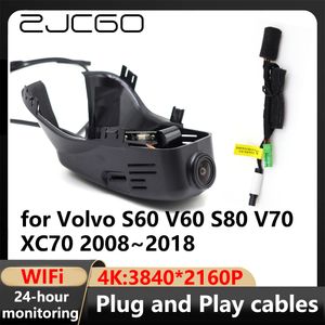 ZJCGO 4K WiFi 3840 * 2160 Car DVR Dash Cam Came Camera Video Enregistreur pour Volvo S60 V60 S80 V70 XC70 2008 ~ 2018