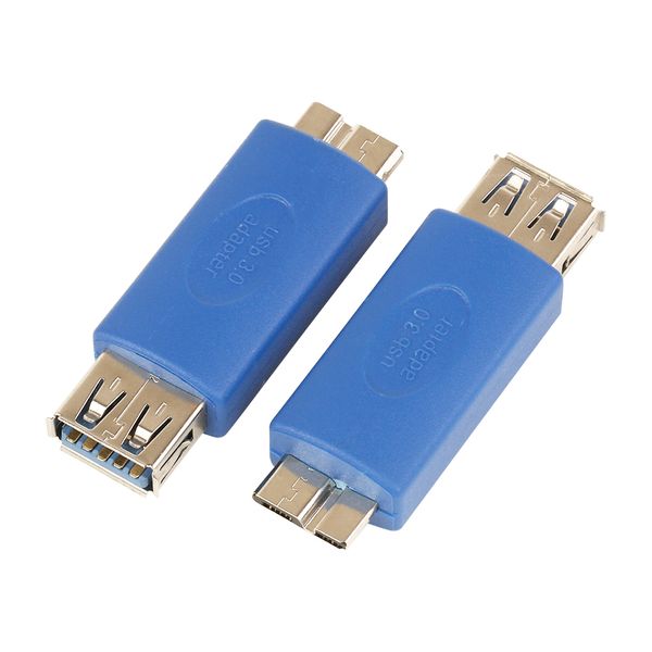 ZJT38 Adaptateur de convertisseur de connecteur OTG bleu standard USB 3.0 femelle vers micro B mâle