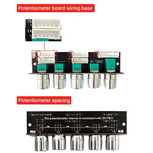 ZK-TB22P 2.1 Channel Bluetooth Audio Power Amplificateur Board TPA3116 Module TWS à la boîte potentiomètre externe 50WX2 + 100W