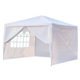 ZK20 3 x 3m Four Sides Portable Home Use Waterproof Tent with Spiral Tubes White