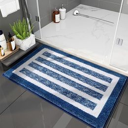 Tapis de tapis BBATH ZK20, tapis de bain plus long sans glissade, tapis de sol en microfibre moelleux en microfibre moelleux pour la buanderie pour lavabo de salle de bain, cuisine, salon