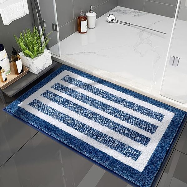 Tapis de tapis BBATH ZK20, tapis de bain plus long sans glissade, tapis de sol en microfibre moelleux en microfibre moelleux pour la buanderie pour lavabo de salle de bain, cuisine, salon