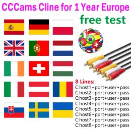 ZK20 CCCAMS Europa Duitsland Oscam Cline Desky 6/7/8 Europese CCCAM gebruikt in DVB - S S2 Polen, Portugal, Spanje en stabiele satellietontvanger Antenne Mi TV Stick 4K LPTV