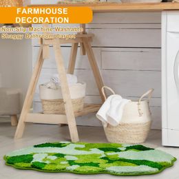 ZK20 Tapis de salle de bain mignon, tapis de salle de bain antidérapant, tapis de douche à fleurs pour sol de salle de bain, baignoire, douche et couloir