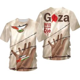 ZK20 Heren T-shirts Palestina Vlag 3D T-shirt Vrouwen Mannen Zomer Mode Oneck Korte Mouw Grappige T-shirt Grafische Tees streetwear