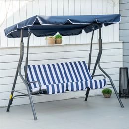ZK20 Three Seater with Awning Outdoor Porch Patio Swing Swing Chair