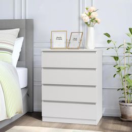 ZK20 Wood Simple 4-Drawer Dressher White