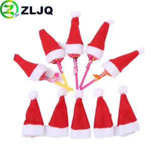 ZLJQ 10/30 stks Mini Non-Woen Cap Christmas Lollipop Hoed Kindgeschenken Party Decoraties voor Home Decor Supplies 7j