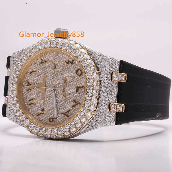 ZMB6 Premium Alta calidad Vvs Top Brand Hot Custom Dign Hip Hop Hombres Mujer Conjunto de mano Lced Out Diamond Moissanite Watcheg57vsthd3xd