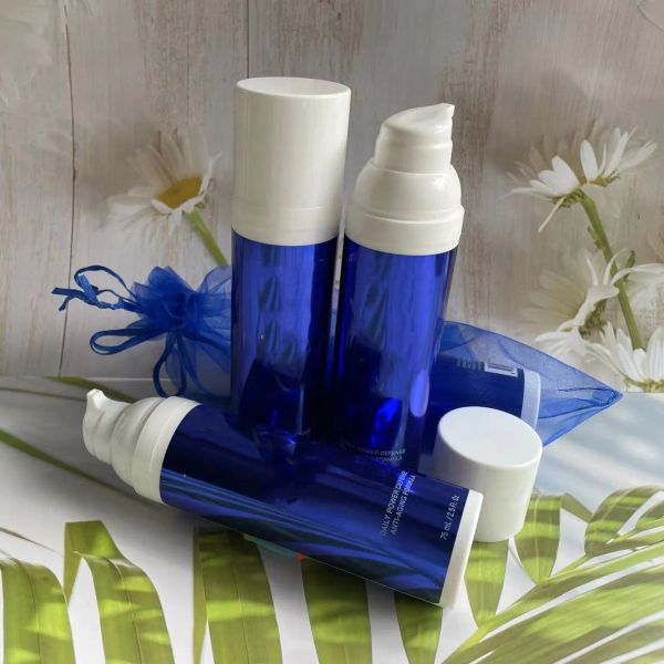 Skin Health Daily Power Defense Serum 75 ml Crema facial para el cuidado de la piel 2.5 oz Botella azul Cosméticos Envío rápido y gratuito Marca famosa de alta calidad
