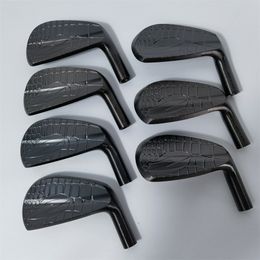 Zodia-jeu de fers de golf, fers de golf, fer noir, manche en acier ou manche en graphite, 4, 5, 6, 7, 8, 9 P, 7 pièces
