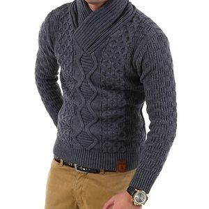 Zogaa Merk Mens Cardigan Sweater Effen Kleur Dikke Warm Turtleneck Sweaters Lange Mouw Casual Pullover Kleding 211006