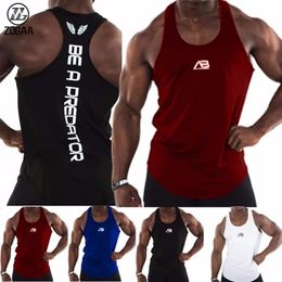 Zogaa Gym Training Quick Drying Men Sport Vest 240326