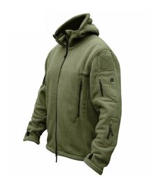 Zogaa Men Jacket Military Coat Tactical Overcoat Outdoor al aire libre Sportable senderismo chaqueta polar sólida Coacción con capucha suelta 28574003