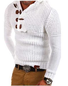 Zogaa Heren Winter Trui met Hoed Mannelijke Dikke Pullovers Warme Hooded Sweaters Slim Fit Lange Mouw Punk Style Pullovers Mannen 211014