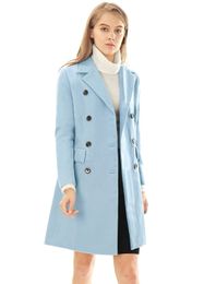 ZOGAA Nouveau 4 couleurs Vente chaude Femme Manteau de laine Femme Veste d'hiver Slim Laine Long Cachemire Manteaux Cardigan Vestes Mélange élégant LJ201106