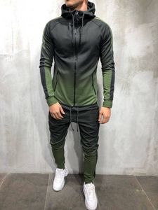 ZOGAA Sportkleding Tweedelige set Heren Casual sportkleding met capuchon Heren S Trainingspak Training Zweettrainingspak M XL SH