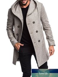 ZOGGA nouveau printemps automne hommes Trench manteau veste grande taille noir gris vêtements d'extérieur décontracté Long à capuche pardessus vestes pour hommes vêtements