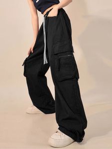 Zoki Y2K Cargo pantalon Bf Vintage Streetwear taille haute décontractée pantalon droit femmes Hip Hop Harajuku poches jambe large 240321