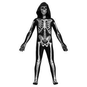 Zombie Costume Enfants Halloween Cosplay Effrayant Squelette Crâne Combinaison Ensembles Complets Carnaval Fête Vêtements 220817