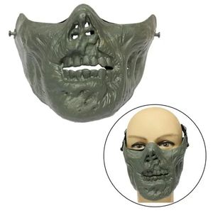 Zombie Skull Skeleton Half Face Mask Caza militar Fiesta de disfraces de Halloween