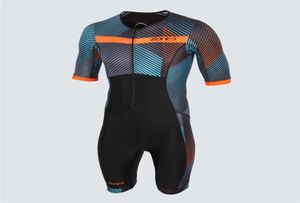 Zone3 2021 Summer Men039s Triathlon SkinSuit Cycling Jersey Clain à manches courtes Road Mtb Bike Running Clothing Racing Sets8215734