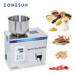 ZONESUN 1-200G particules thé Machine de remplissage bonbons noix emballage alimentaire poudre automatique thé surtension café remplisseur