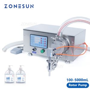 ZONESUN 100-5000ML máquina de llenado de líquido de detergente de lavandería semiautomática bomba de Rotor sistema de embalaje de dispensación de aceite de oliva