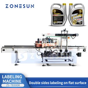 ZONESUN-máquina etiquetadora de botellas automática, aplicador de etiquetas, botella cuadrada, etiqueta adhesiva de detergente, equipo de embalaje, ZS-TB300R