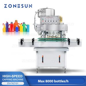 ZONESUN Máquina taponadora automática Tapas de rosca Tapas Alimentador de tapas vibratorias de alta velocidad Sellado de botellas Producción de envases Máquina selladora ZS-FXZ101