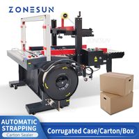ZONESUN Machine à sceller les cartons automatique, ruban adhésif, cerclage, équipement d'emballage, système de boxe, rationalisation ZS-FK8060S