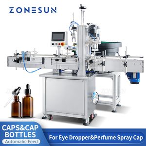 ZONESUN compte-gouttes automatique bouteille en verre Machine de capsulage vernis à ongles huile essentielle personnalisable bouchon vibrant chargeur ZS-XG16E