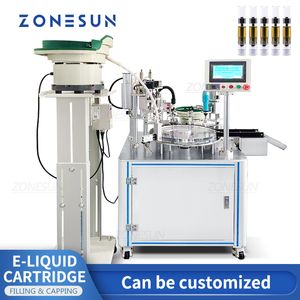 Machine de remplissage automatique ZONESUN jus liquide atomiseur d'huile fiole bouteille emballage chaîne de Production ZS-EL450