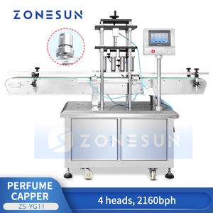 ZONESUN Machine de scellage de parfum automatique pompe de pulvérisation sertissage équipement d'emballage de capsulage pneumatique ZS-YG11