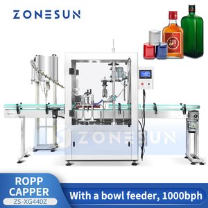 ZONESUN – Machine de capsulage automatique anti-vol, équipement de scellage de bouchons ROPP, fermeture inviolable, ZS-XG440Z
