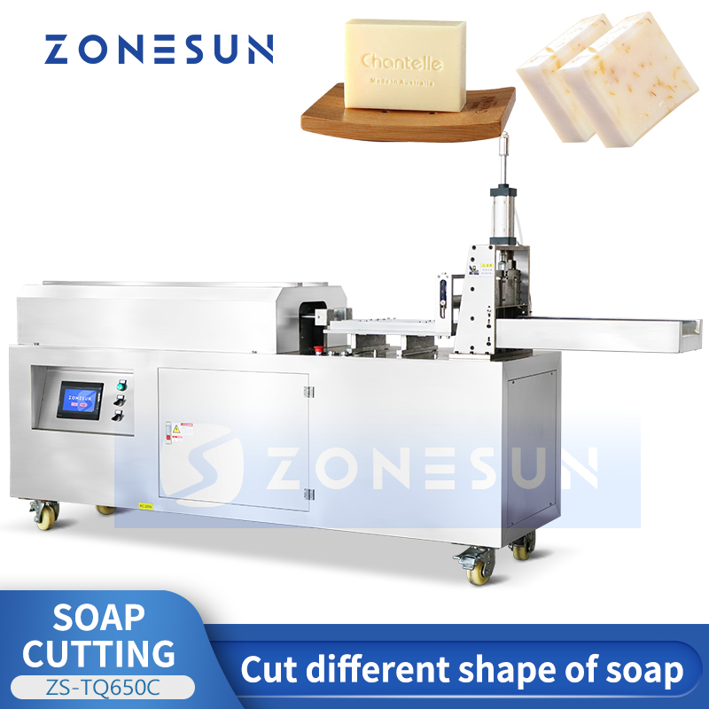 Zonesun Attrezzatura per il taglio automatico del sapone Macchina da taglio per barre Taglierina per sapone industriale Attrezzatura pneumatica per il taglio del sapone ZS-TQ650C