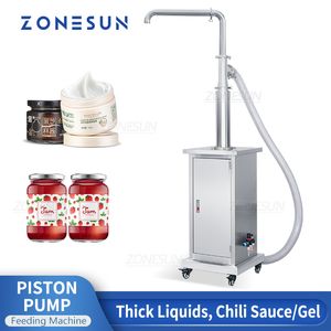 ZONESUN-máquina automática de alimentación de líquidos espesos, bomba de pistón para pasta, loción, salsa, Pasta y Chile, para línea de producción de relleno, ZS-FP1