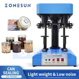 ZONESUN Machine à sceller les canettes de bière, scelleuse à Double couture, canule électrique, équipement de scellage des canettes, ZS-FK260