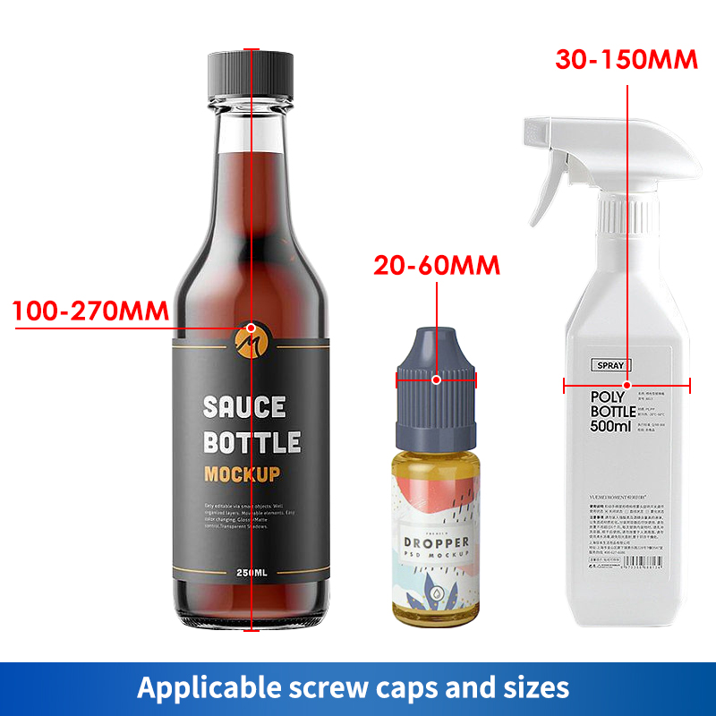 ZONESUN Tappatrice per bottiglie Srew Top Juice Liquid Spray Cap Twist Glass Dropper Coperchio Linea di trasporto