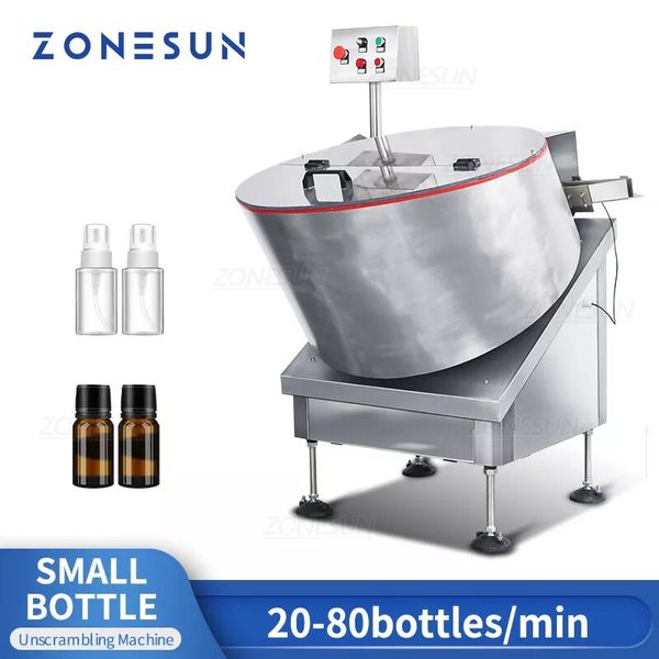 ZONESUN Machine de remplissage de bouteilles Redresseur automatique Platine tournante Plaque rotative Bouteille en verre en plastique Vial Sorting Feeder ZS-LP750