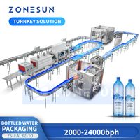 ZONESUN Emballage d'eau en bouteille de ligne intégrée Solution clé en main