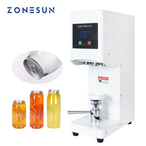 ZONESUN Commercial Tin Can Seamer Semi-automatische plastic aluminium bierdrank Cola Milk Tea Cup afdichtingsmachine