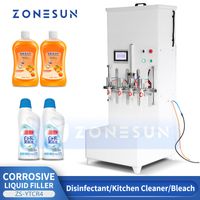Machine de remplissage liquide corrosive de ZONESUN pour l'emballage ZS-YTCR4 de bouteille alcaline acide de pesticides d'eau de Javel désinfectante