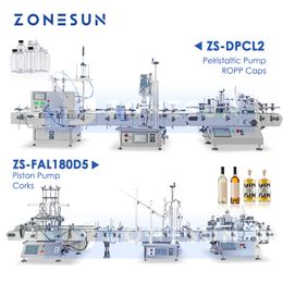 Zonesun aangepaste tafelbladproductielijn fles vloeistof vulling aftapping labeling machine verpakking oplossing ZS-DPCL2